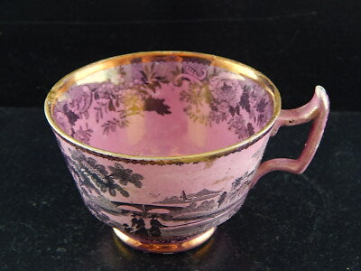 DAVENPORT 1830 ANTICA PREZIOSA POTTERY CERAMICA TAZZA COLLEZIONE LUSTRO DURHAM