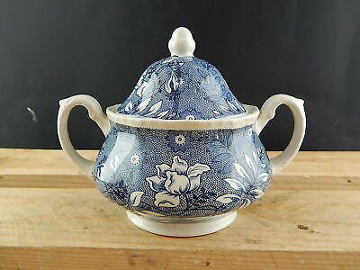 VINTAGE ZUCCHERIERA POTTERY SEMI PORCELLANA INGLESE GRINDLEY ROYAL TUDOR VELVET