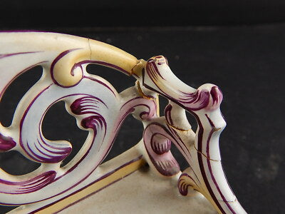 ANTICO CALAMAIO PORCELLANA DIPINTO A MANO ART NOUVEAU LIBERTY PRIMO 900