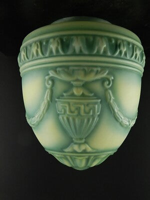 LAMPADARIO ANTICO AUTENTICO LIBERTY ART NOUVEAU VETRO DECORO NEO CLASSICO