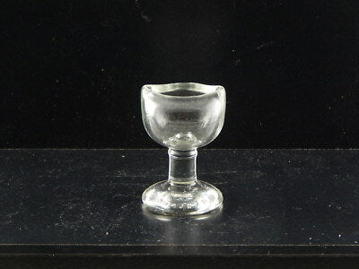 ANTICO RARO ORIGINALE BICCHIERE VETRO SPESSO SOFFIATO LAVA OCCHIO