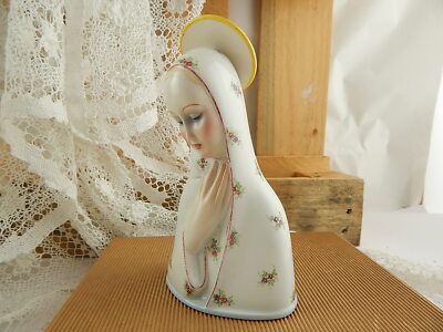 RARA STATUINA CERAMICA BUSTO MADONNA G.RONZAN TORINO EPIGONI LENCI ANNI '30