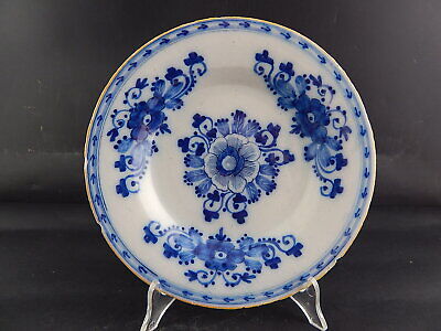 ANTICO PREZIOSO RARISSIMO PIATTO CERAMICA DELFT INIZIO XVIII SECOLO MUSEALE