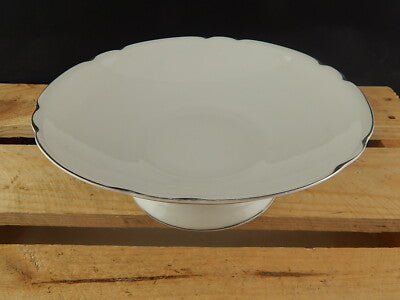 ANTICA ART DECO VERBANO LAVENO ALZATA CENTROTAVOLA PORCELLANA DECORO ARGENTO