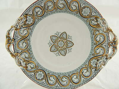 ANTICO PIATTO VASSOIO CERAMICA POTTERY INGLESE MINTON 1850 POMPEIAN BORDER TRAY