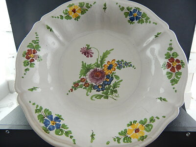 ANTICA FRUTTIERA CENTROTAVOLA CERAMICA IMOLA TECNICA DECORO SETTECENTO ITALIANO