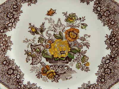 ANTICO PIATTO CM 20 PORCELLANA CERAMICA INGLESE MASON'S DECORO ASCOT