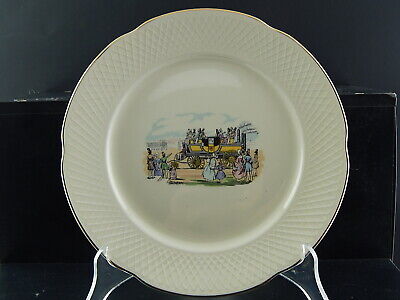 ANTICO RARO PIATTO SEMI PORCELLANA INGLESE OLD BRIDGE EARTHENWARE COLLEZIONE 271