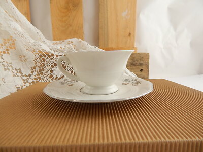 ANTICO RARO SET CAFFE' PORCELLANA ARGENTO MITTERTEICH BAVARIA US ZONE ANNI '40