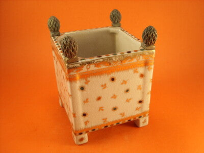 VASO PORCELLANA DIPINTO A MANO CRISTINE CANO BY NELSON RIFINITO ORO ZECCHINO E B