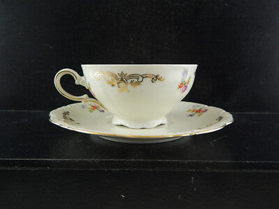 ANTICA ROCAILLE RARA TAZZA TE' PORCELLANA SCHIRNDING BAVARIA TIPO THERESIA