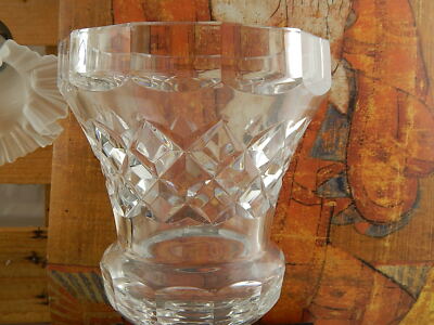 VINTAGE VAL SAINT LAMBERT FIRMATO VASO CRISTALLO MOLATO JUPITER PESO KG. 3,5