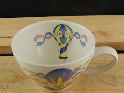 VINTAGE PORCELLANA VILLEROY&BOCH TAZZA DISEGNO MONGOLFIERA