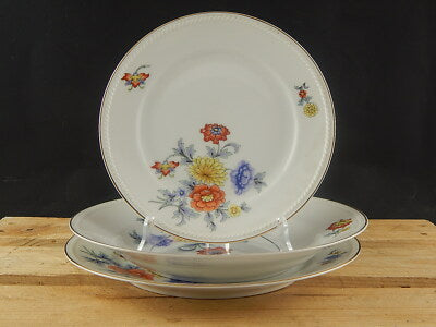 ANTICO SERVIZIO TAVOLA PIATTI PORCELLANA FREIBERG BAVARIA BOUQUET FIORI ESTIVI