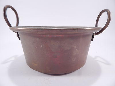 ANTICA CASSERUOLA RAME CON 2 MANICI MADE IN ITALY COPPER POT SAUCE PAN