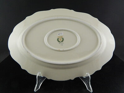 RETRO ROCAILLE VEB REICHENBACH PIATTO PORTATA VASSOIO PORCELLANA BIANCO ORO