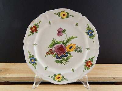 ANTICO 1946 PIATTO CERAMICA IMOLA TECNICA E DECORO SETTECENTO ITALIANO CM 19 #3