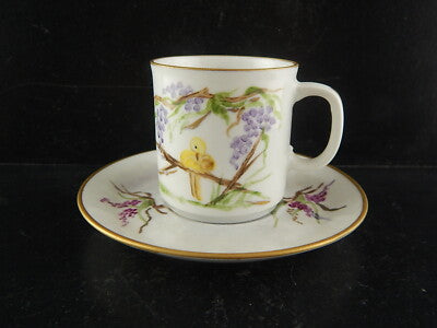VINTAGE TAZZA CAFFE' PORCELLANA WINTERLING BAVARIA 1979 DIPINTA E FIRMATA #5290