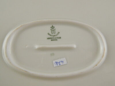 ANTICO 1950 ROCAILLE VASSOIO OVALE PORCELLANA AVORIO ORO WINTERLING BAVARIA