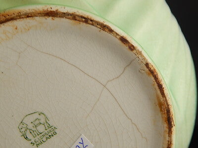 ANTICA LIBERTY CERAMICA LOMBARDA ELEFANTINO VASO CACHEPOT DIPINTI KAUFFMANN