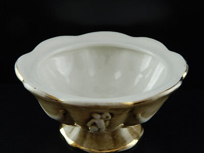 VINTAGE PREZIOSA ZUCCHERIERA PORTA BONBONS PORCELLANA MAS REGIO CAPODIMONTE