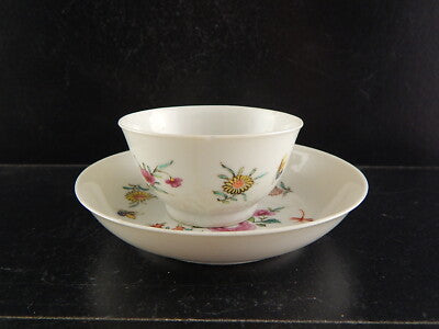 ANTICA FINE PORCELLANA TAZZA TE' COMPAGNIA DELLE INDIE DIPINTA A MANO XVIII SEC