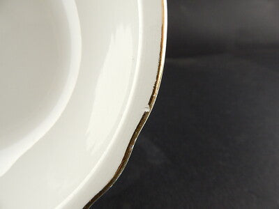 MODERNARIATO ANNI 60 CIOTOLA BIANCA PROFILO ORO CERAMICA LAVENO VERBANUM STONE