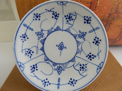 ANTICO MUSEALE PIATTO CM 14 1800 CERAMICA SARREGUEMINES BLUE FLUTED