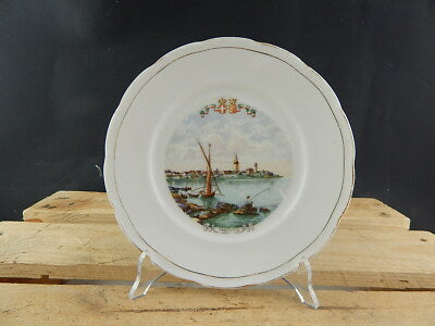 ANTICO PIATTO PORCELLANA GINORI CITTA' REDENTE PARENZO 1919 STEMMA REGNO ITALIA