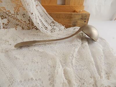 POSATE DA TAVOLA ANTICO MESTOLO ALPACCA ARGENTONE INIZIO 1900 MARCHIATO I. B.