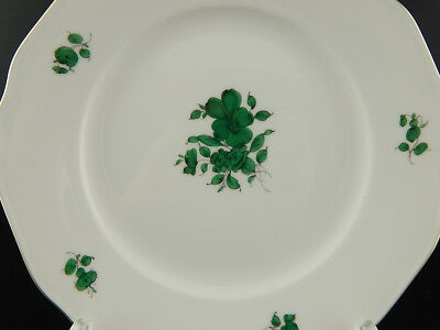 PREZIOSO TRIO TAZZA TÈ PORCELLANA AUGARTEN VIENNA MARIA THERESIA VERDE IMPERO #