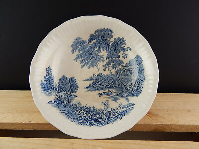 SWINNERTONS THE FERRY ANTICA CIOTOLA CERAMICA PORTA BONBONS BIANCA BLU