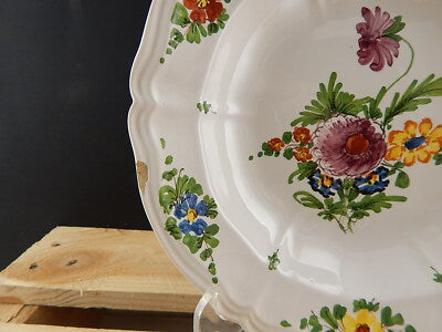 ANTICO 1946 PIATTO FONDO CERAMICA IMOLA TECNICA E DECORO SETTECENTO ITALIANO #8
