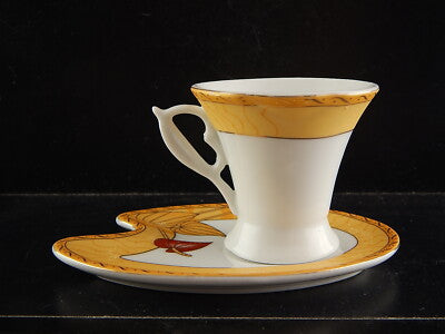 VINTAGE COLLEZIONE ELEGANTE RARA TAZZINA PORCELLANA STILE LIBERTY NOBLES