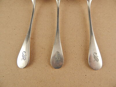 3 CUCCHIAI ARGENTATI CHRISTOFLE METAL BLANC MODELLO BAGUETTE FIDELIO PRIMO 900