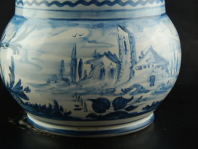 PORTA OMBRELLI BASTONI CERAMICA TORNIO DECORATO MANO ALBISOLA GIUSEPPE MAZZOTTI