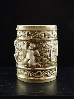 VINTAGE VASO BOCCALE PORCELLANA MAS REGIO CAPODIMONTE DIFETTO