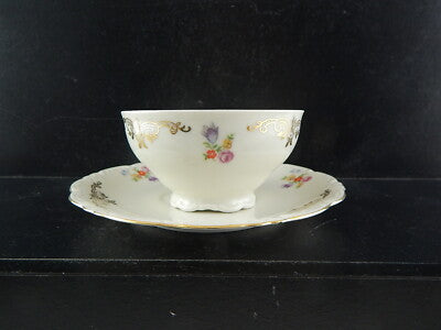 ANTICA ROCAILLE RARA TAZZA TE' PORCELLANA SCHIRNDING BAVARIA TIPO THERESIA