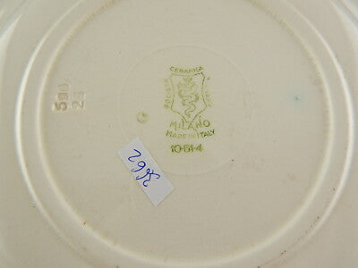 ANTICO INTROVABILE PIATTO FONDO CERAMICA RICHARD MILANO BIANCO VERDE PAGODA 3662