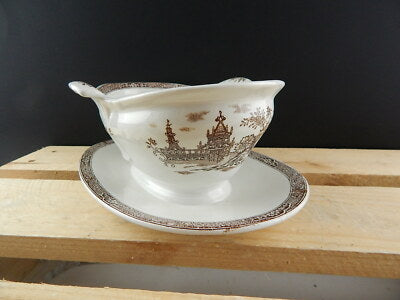 ANTICA SALSIERA PORCELLANA META'1800 GUSTAVSBERG GONG GONG PORCELAIN SAUCE PAN