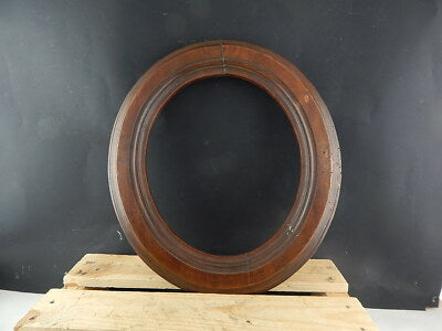 ANTICA CORNICE OVALE LEGNO NOCE MASSICCIO FINE 1800 ANTIQUE WALNUT OVAL FRAME