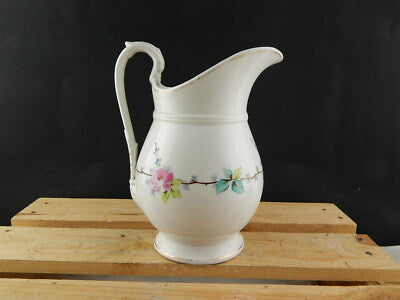 ANTICO 1800 ART NOUVEAU CATINO BROCCA PORCELLANA GINORI DOCCIA GHIRLANDA ROSE