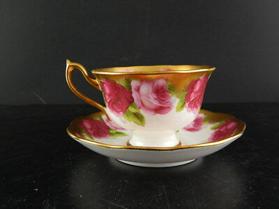 PREZIOSO PORCELLANA ROYAL ALBERT OLD ENGLISH ROSE ORO DUO TAZZA TE'