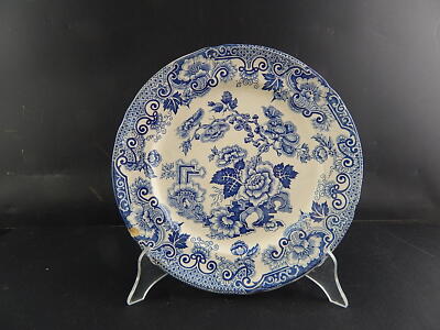 ANTICO 1946 RARO PIATTO CERAMICA RICHARD MILANO DECORO JAPON BIANCO BLU DIFETTO
