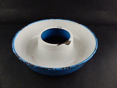 ANTICA FORMELLA CIAMBELLA LATTA METALLO SMALTATO SHABBY CHIC COLLEZIONE CUCINA