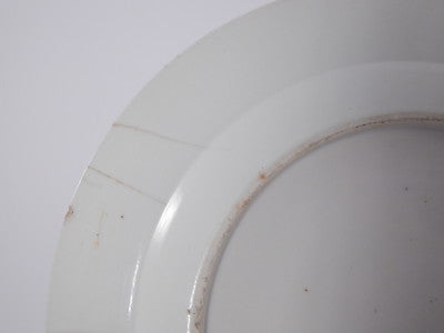 ANTICO PIATTO DI PORCELLANA DECORO WILLOW PORCELAIN PLATE PRIMI ANNI DEL 1800