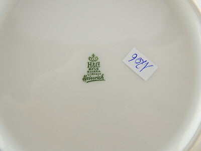 ANTICO PIATTO PORCELLANA TEDESCA H&CO. HEINRICH SELB BAVARIA IMPERO COLLEZIONE