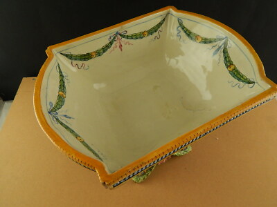 PREZIOSO CENTROTAVOLA FAUNI MASCHERONI CERAMICA LA COLONNATA S.FIORENTINO