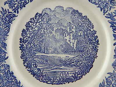 RETRO' PIATTO PIANO CERAMICA FAENZA FORTE BIANCO-BLU COLLEZIONE SHABBY CHIC