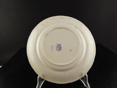 ANTICO PIATTO CERAMICA SARREGUEMINES 1800 LA CORRIDA SUERTE DE BANDERILLAS